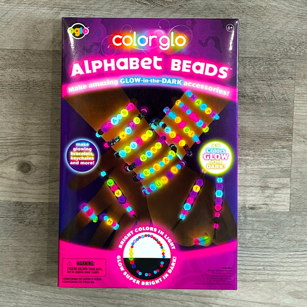 OGLO Color Glo Alphabet Beads and other accessories for bracelets
